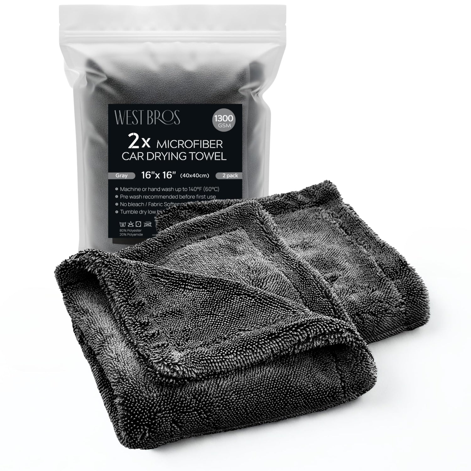 Nasiol Twist Car Drying Towel – Toalha de Secagem em Microfibra Torcida 600 GSM