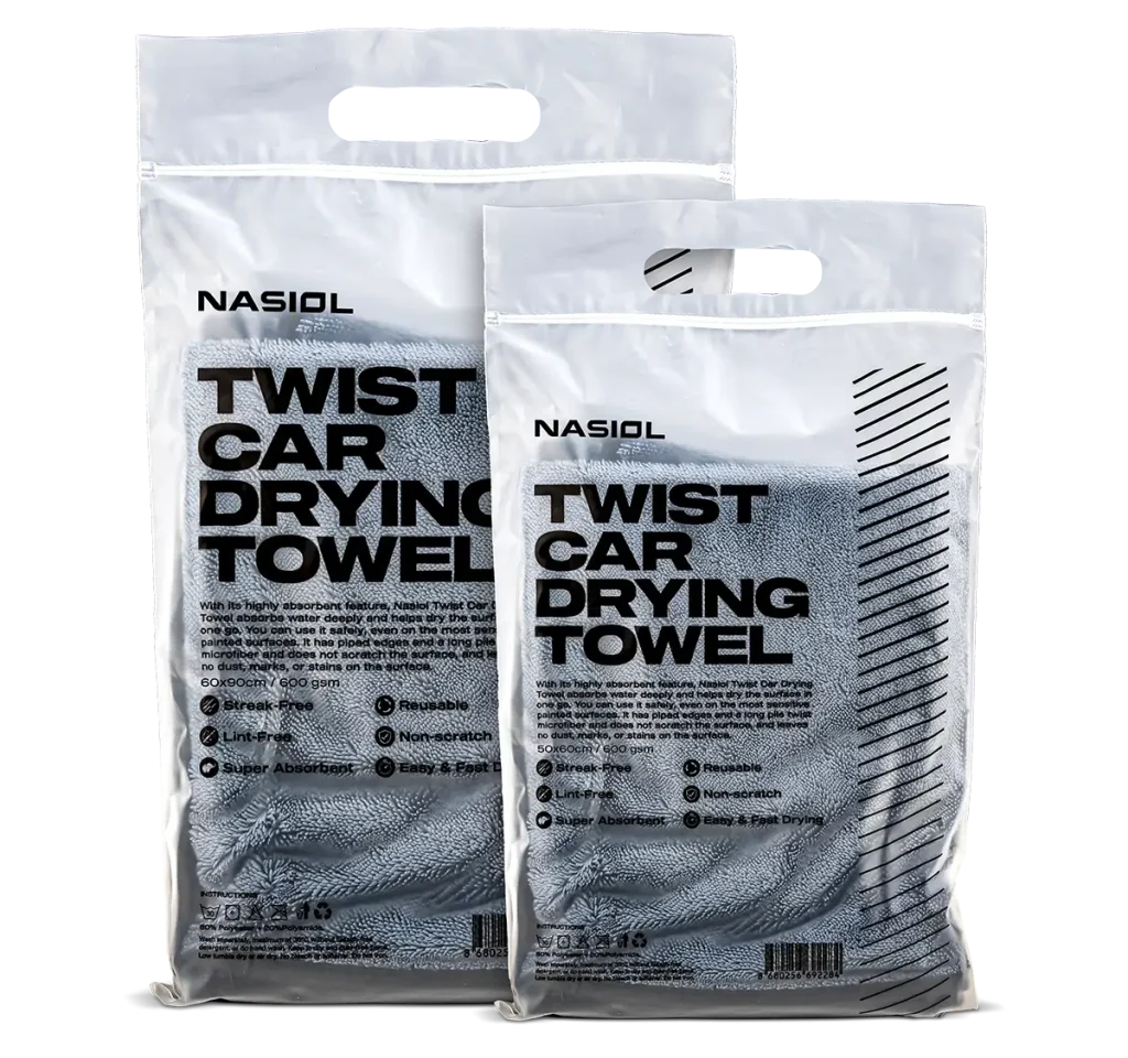 Nasiol Twist Car Drying Towel – Toalha de Secagem em Microfibra Torcida 600 GSM